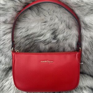 Nanette Lepore tomato Red Baguette  Shoulder Bag, NWOT